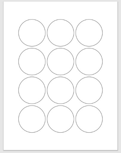 Picture of 2" Circle Label - wider margins