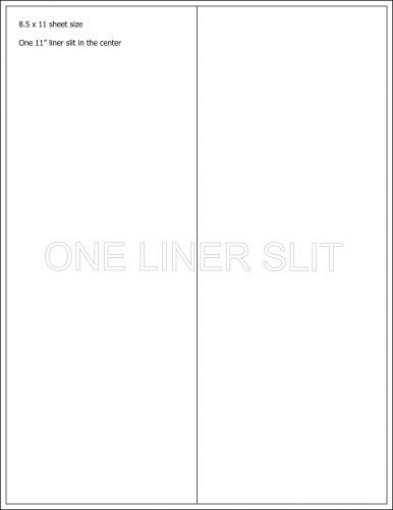 Picture of 8.5" x 11" Rectangle Label - one liner slit
